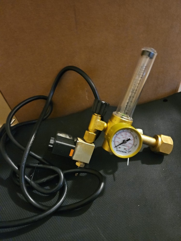 VIVOSUN CO2 Regulator Hydroponics Emitter System with Solenoid Valve Flowmeter