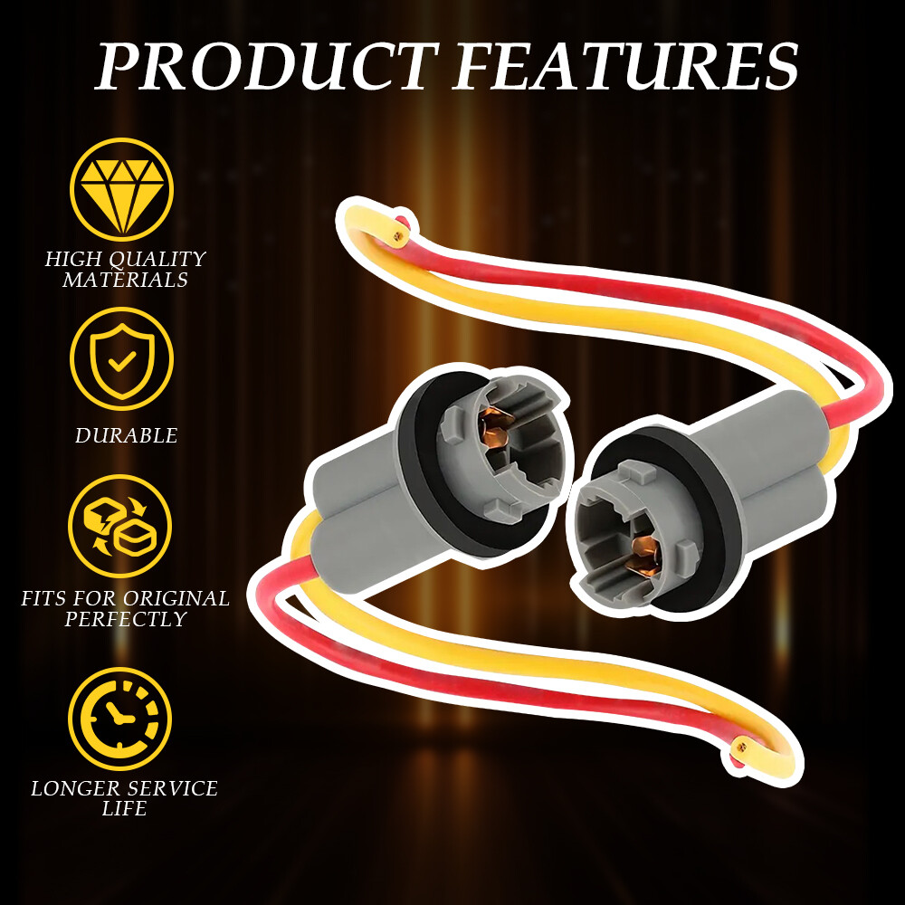 Universal Pigtail Wire Female Socket T10 194 PGS Front Side Marker Light Plug