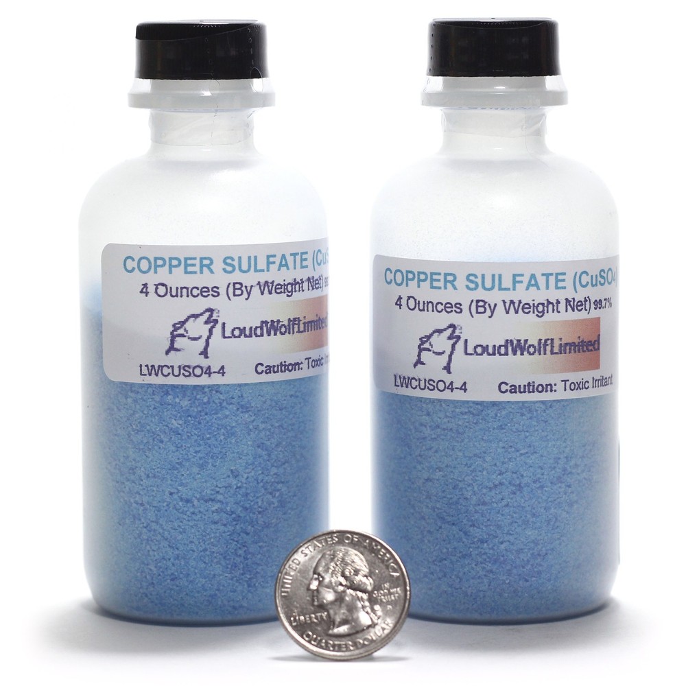 Copper Sulfate, 8oz, General Purpose Grade, Sturdy Bottle SHIPS SAME DAY