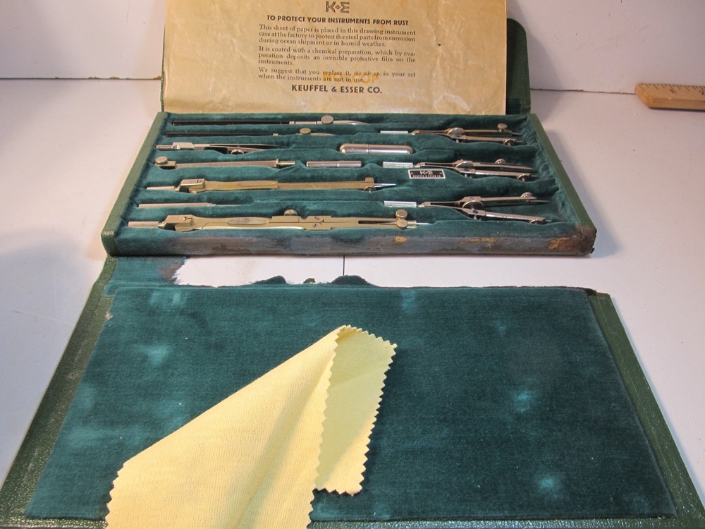 Vintage K & E Drafting Set, Tools Instruments Keuffel Esser