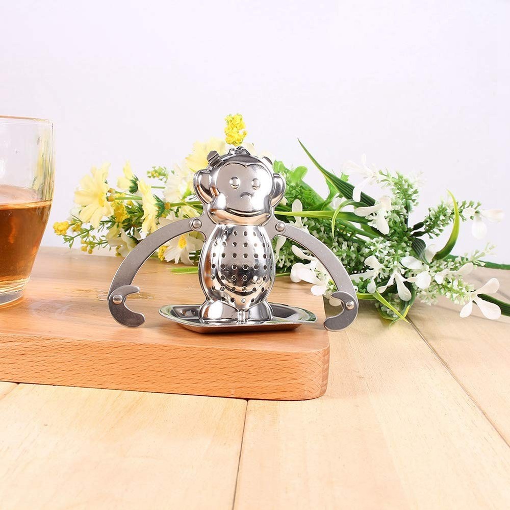Monkey Tea Infuser Cute Stainless Steel Loose Leaf Tea Strainer Filter
