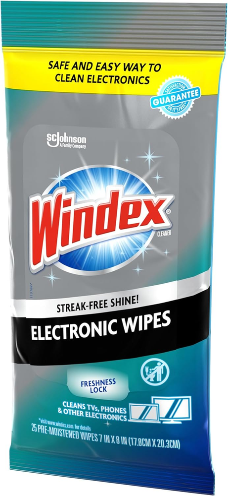 Windex Electronics Wipes - Pre-Moistened - 25 Count