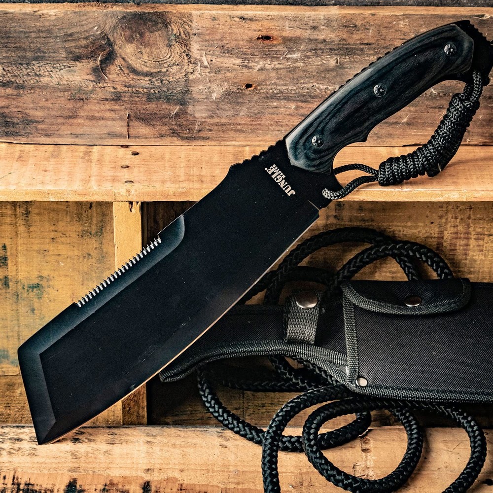 Jungle Master – Fixed Blade Machete – Black Oxidized Stainless Steel