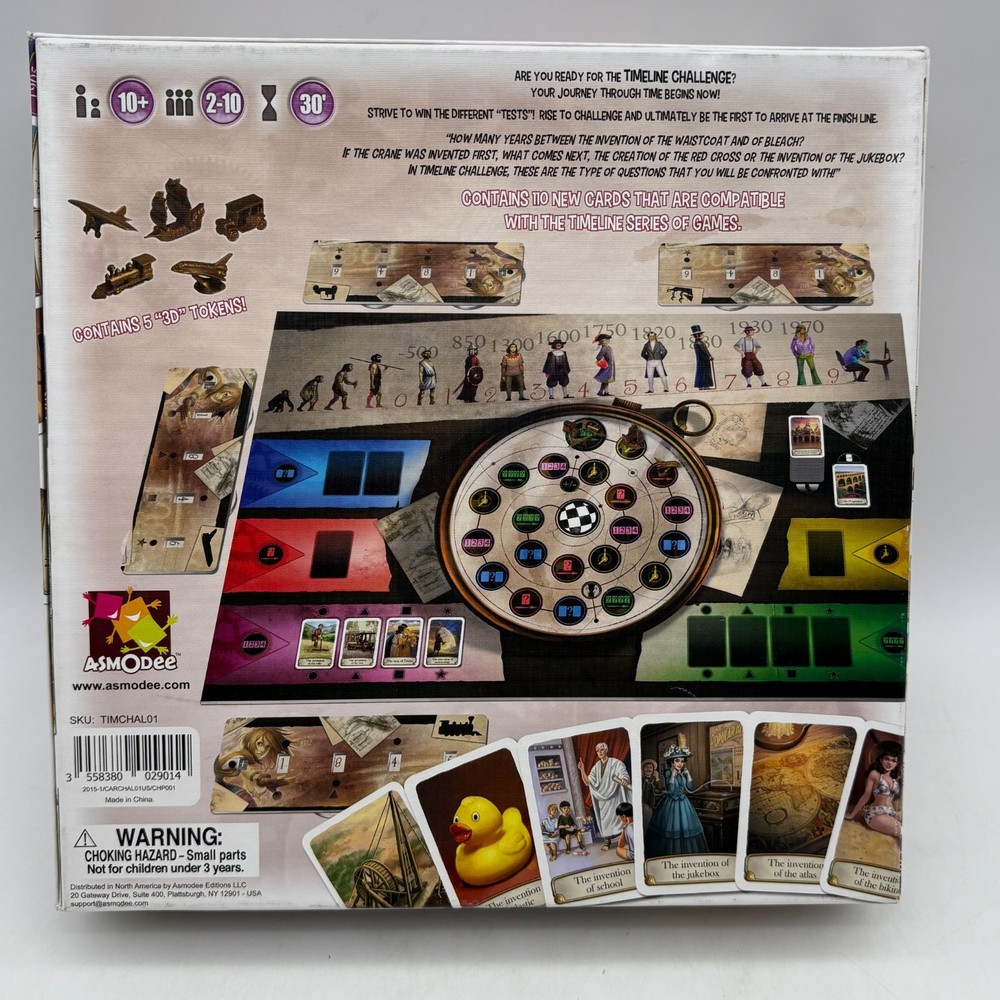Timeline Challenge Board Game COMPLETE Asmodee 2015 Historical Chronology