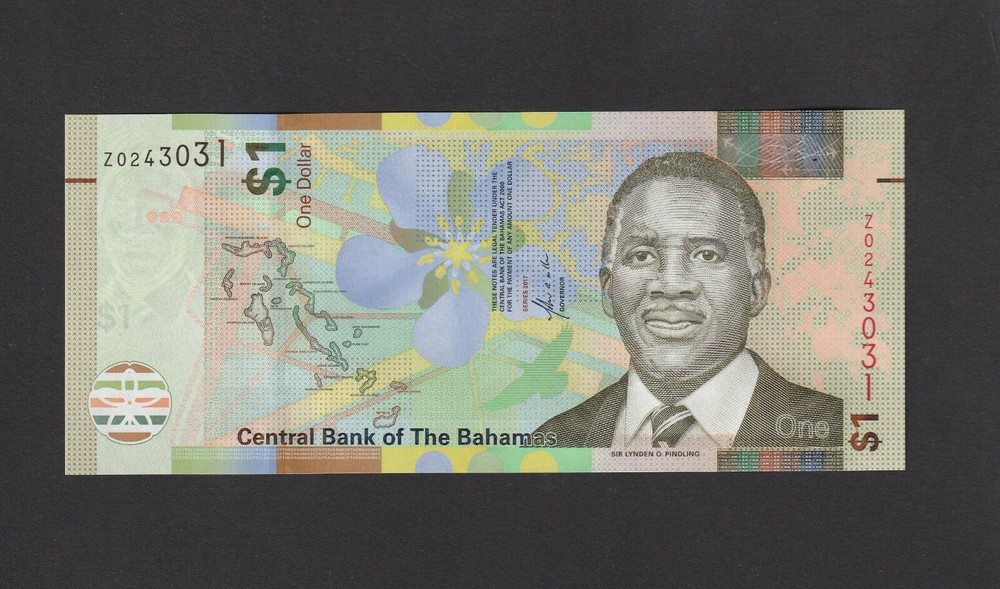 Bahamas $1 Dollar (2017) P77r Replacement Z banknote - UNC