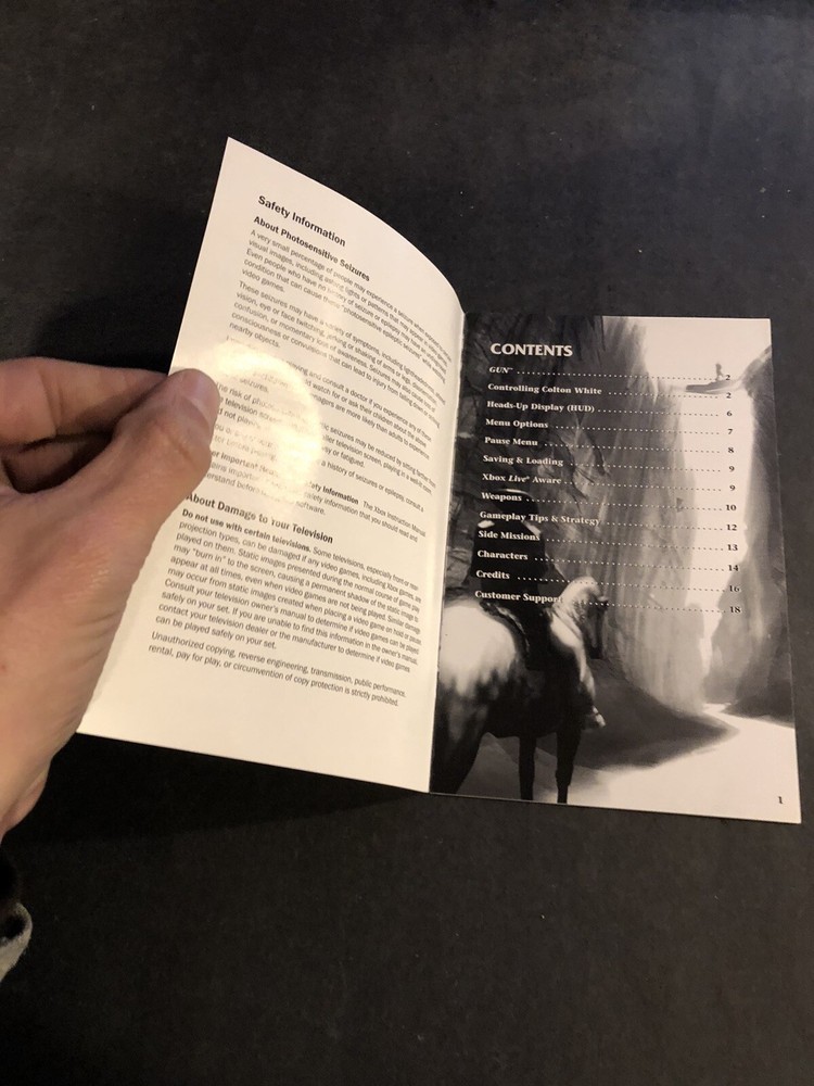 Gun xbox Manual Only