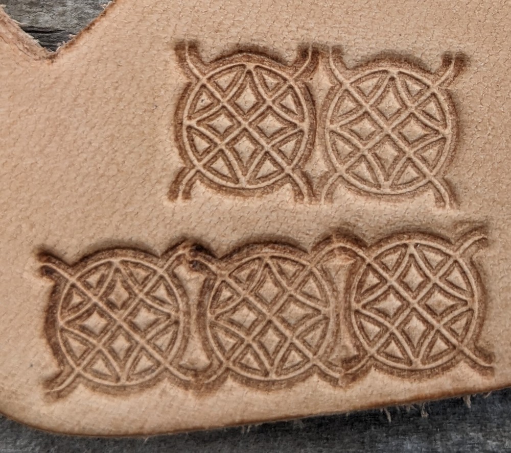 Vintage Basic Tool USA Full Handle Border Stamp Leather Tool Number 27