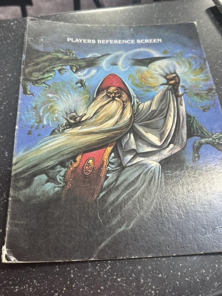 Advanced Dungeons & Dragons 9146 Player's Reference Screen D&D 1985 TSR