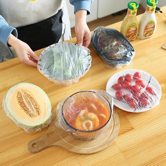100 Plastic Bowl Covers for Bread Proofing Plastic Wrap Food Storage Large