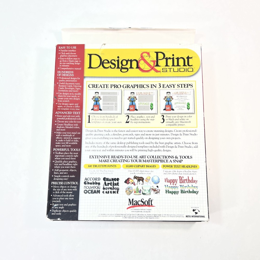 Design & Print Studio Mac-soft Rare! 