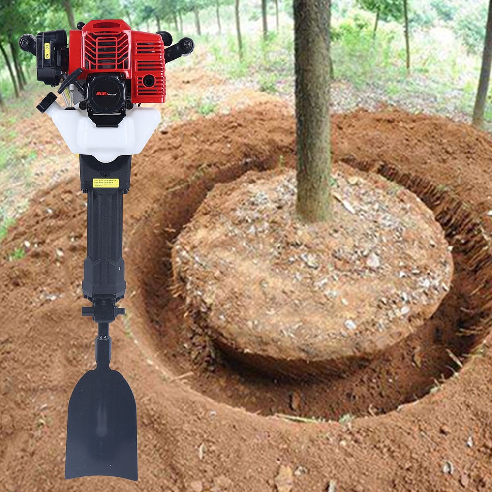 Handheld Trencher Digger Machine 52CC 2Stroke Garden Tree Digger Digging Machine
