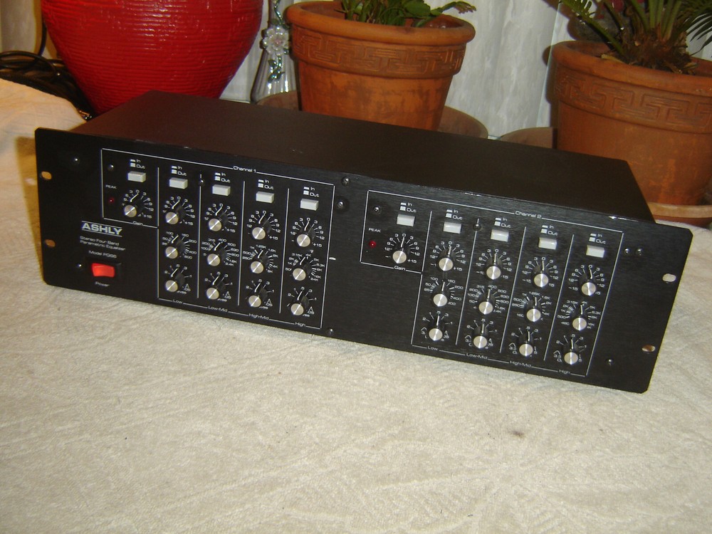 Ashly PQ66, Latter Version, 2 Ch 4 Band Parametric Equalizer, Eq, Vintage Rack
