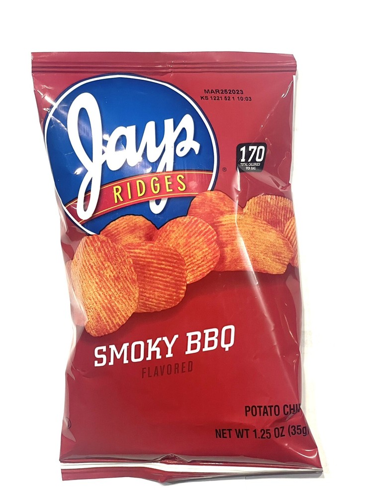 JAY’S SMOKEY BBQ 7 Pack 1.25 oz Potato Chips