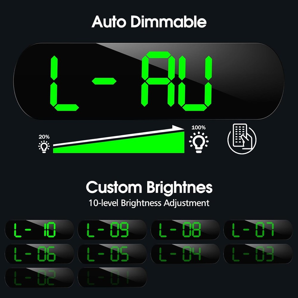 Digital Wall Clo, Lar Display Digital Clo with Remote Control