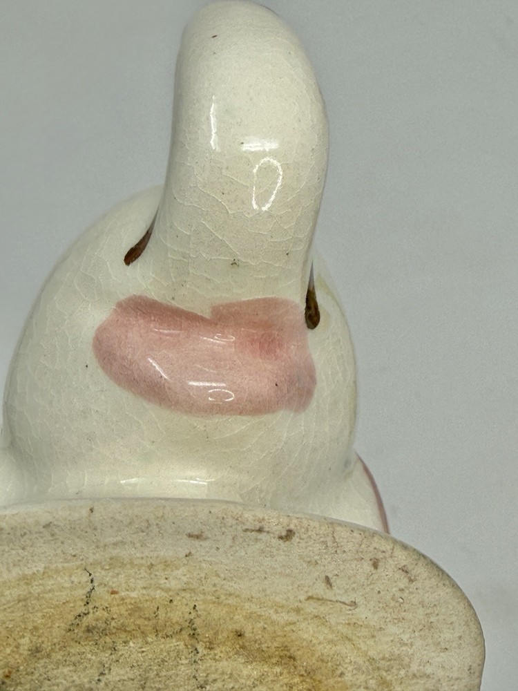 Vintage 1940s Pottery Elephant Planter Figurine Glazed Ceramic Decor