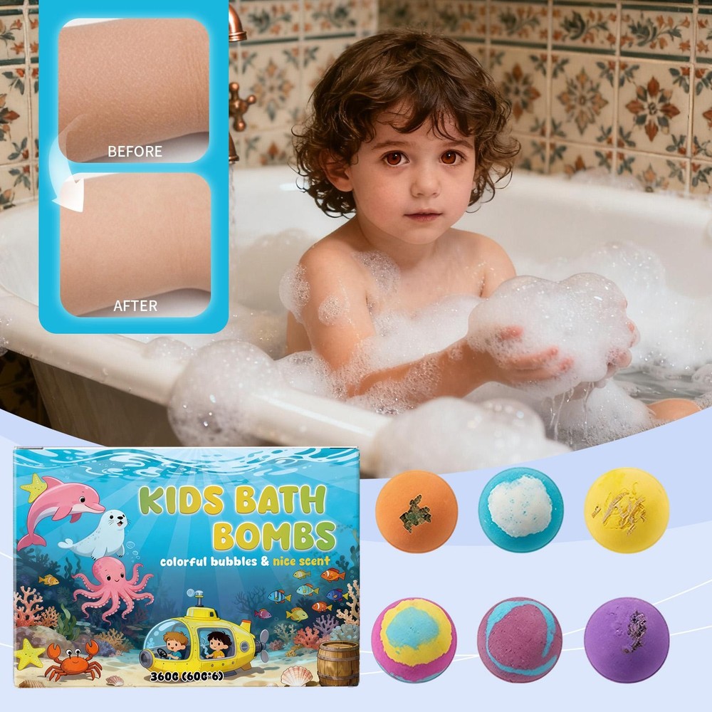 Bath Bombs For Kids With Surprise Inside - 10 Pack Bubble Bath Bombs Gift Set
