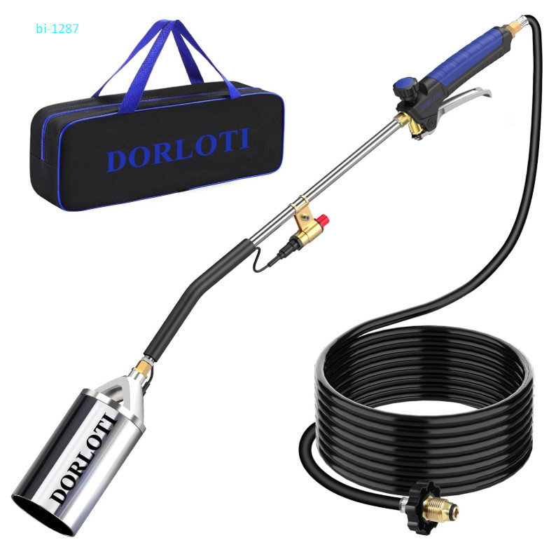 Propane Weed Burner Torch, High Output Flame, 10FT Hose, Igniter, Bag