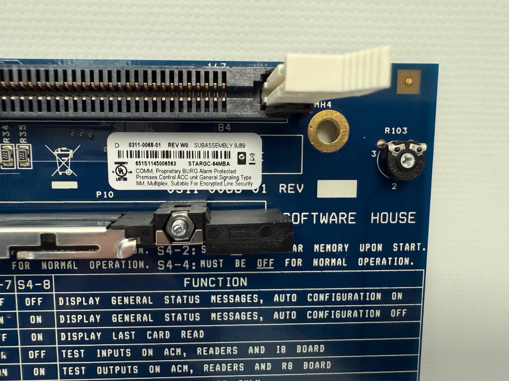 SOFTWARE HOUSE STARGC-64MBA D0311-0068-01 CONTROL MODULE LOT 3