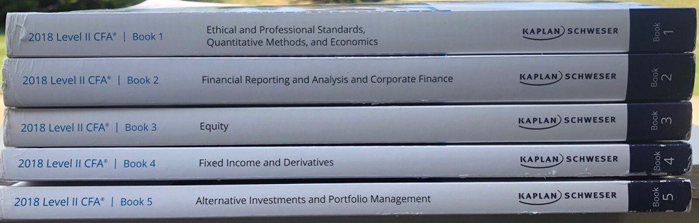 kaplan CFA 2018 level 2 books 1-5
