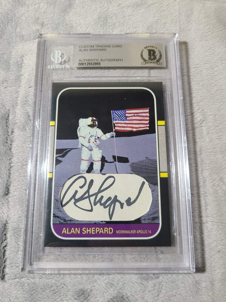 Alan Shepard Signed Cut Card Apollo 14 Rare BAS Certified