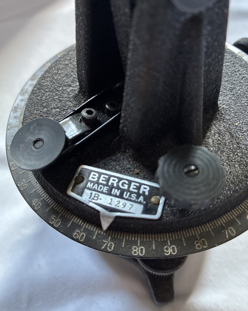 C.L. Berger Engineering Instruments Surveying Transit Level Scope 1B-1297 w/Box