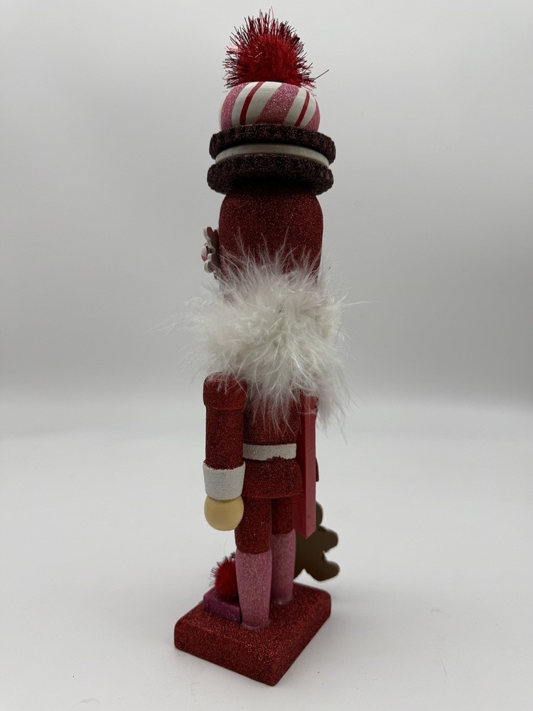 Kurt Adler 12" Red Glitter Gingerbread Nutcracker Cookie Hat