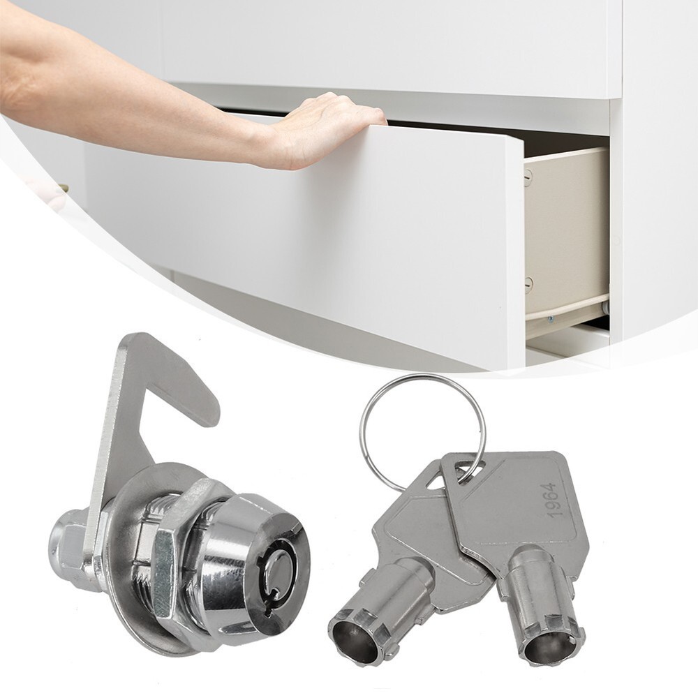 Secure and Reliable Chrome Finish Camlock with Keys Tool Box Replacement Lock