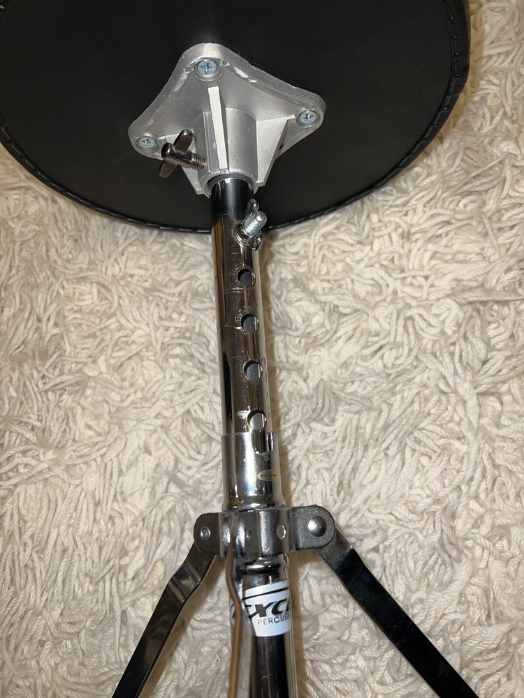 Height Adjustable Excel Percussion Portable Drummers Throne Black