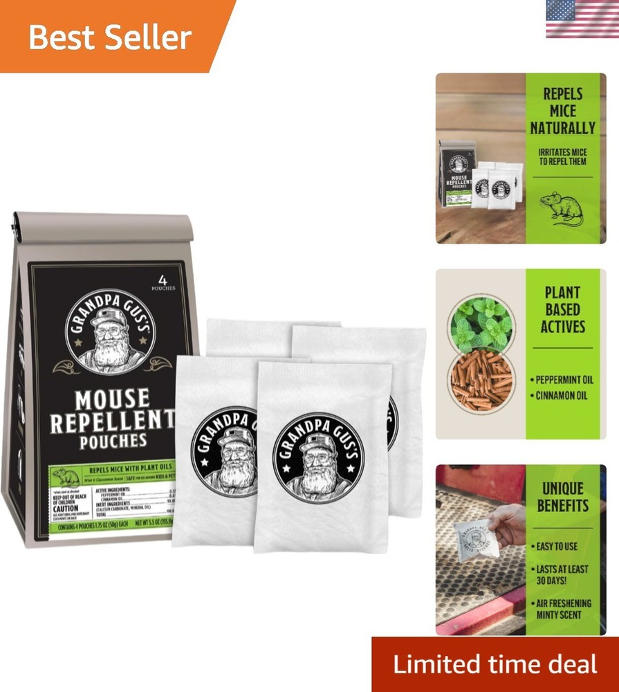 Natural Cinnamon & Peppermint Mouse Repellent Pouches - Biodegradable & Safe