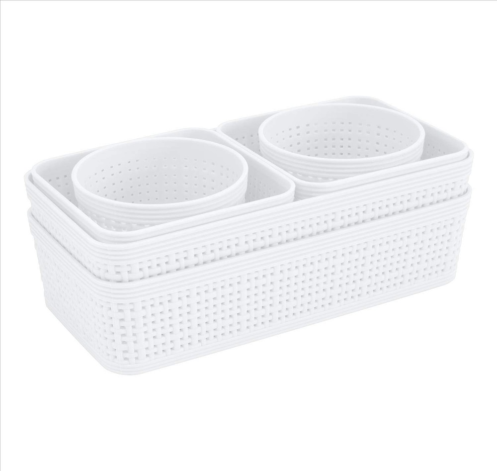 6 Piece Organizing Set | Multiple Size Bins | Multipurpose | Office | Desk