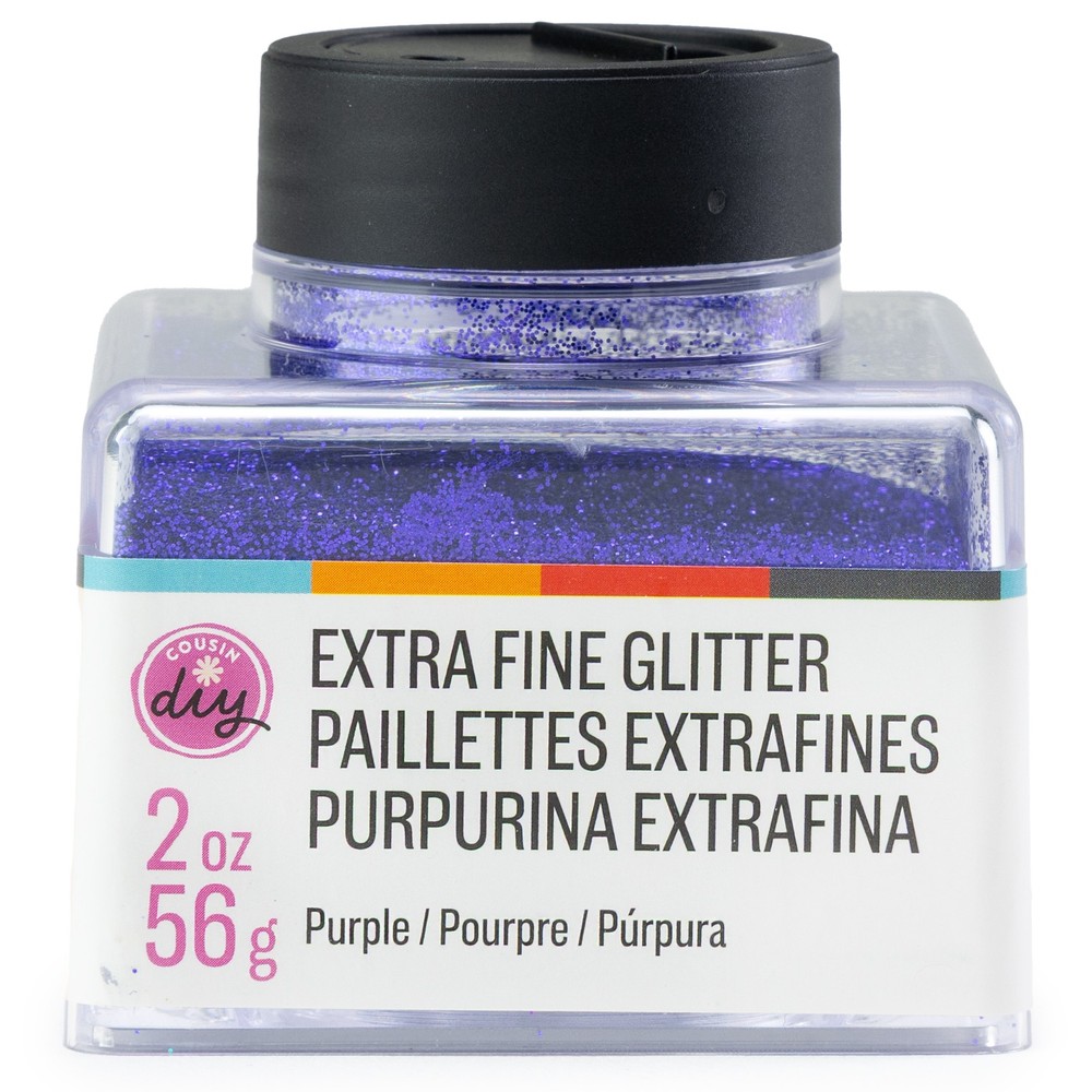 CousinDIY Glitter Stacker 2oz-Purple - 3 Pack