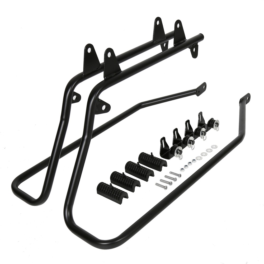 Stretched Extended Saddle bags W/Conversion Brackets For Harley Heritage Softail