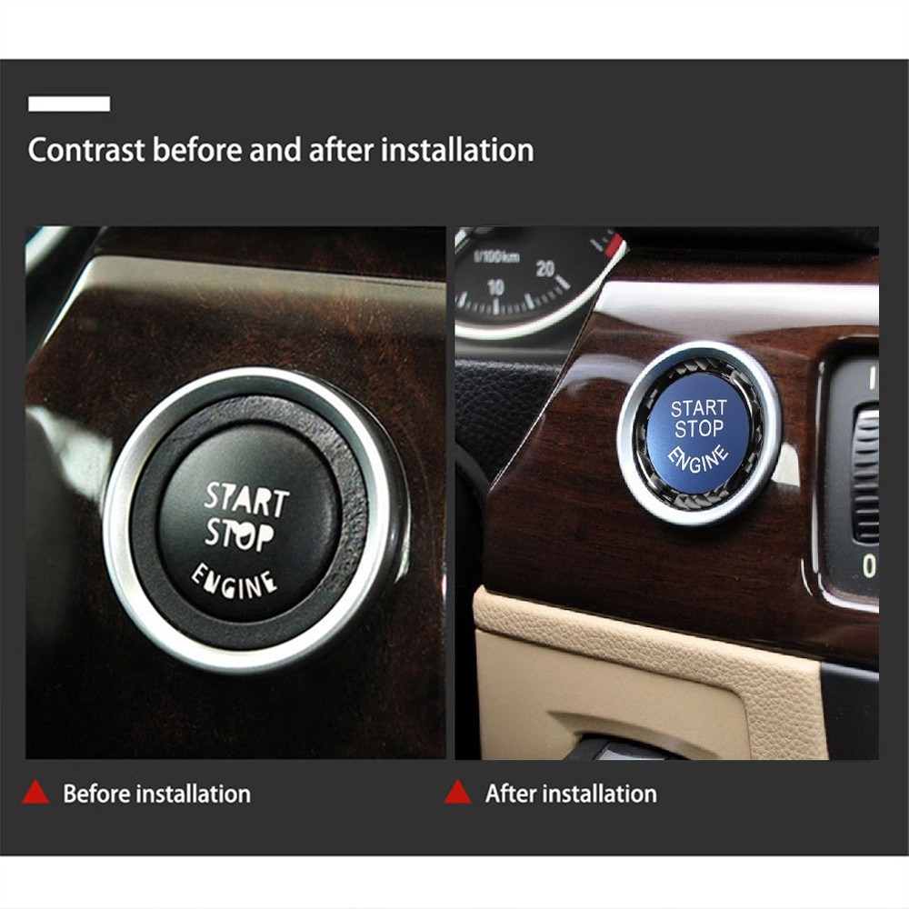 Blue Engine Start Stop Ignition Switch Button For BMW 3 Series E90 2009-2012