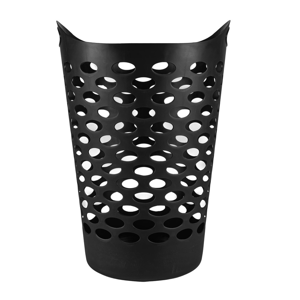 (2 pack) Mainstays Flex Carrying Handles Laundry Hamper, Black