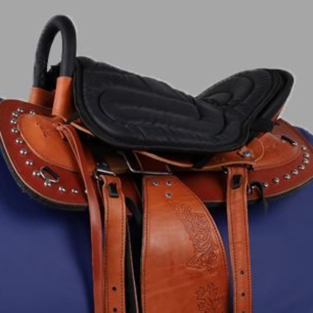 Seat Cushion Saddle Pad for Horses-Black