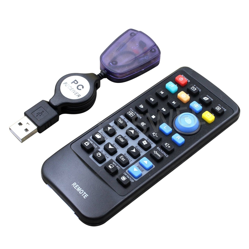 USB Laptop PC Wireless Keyboard Mouse Remote Control Media Center Controller