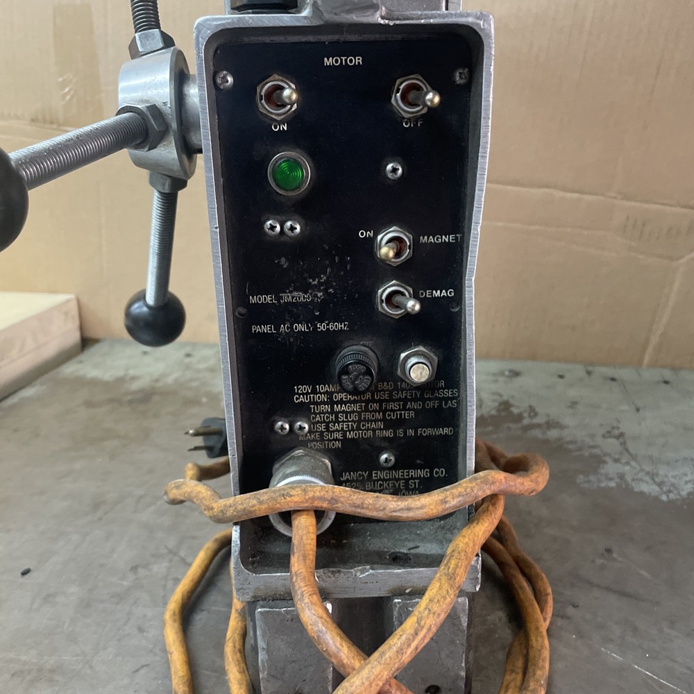 Jancy Slugger Magnetic Base Drill JM2000 With 3/4” Jacobs Chuck Demag Mode