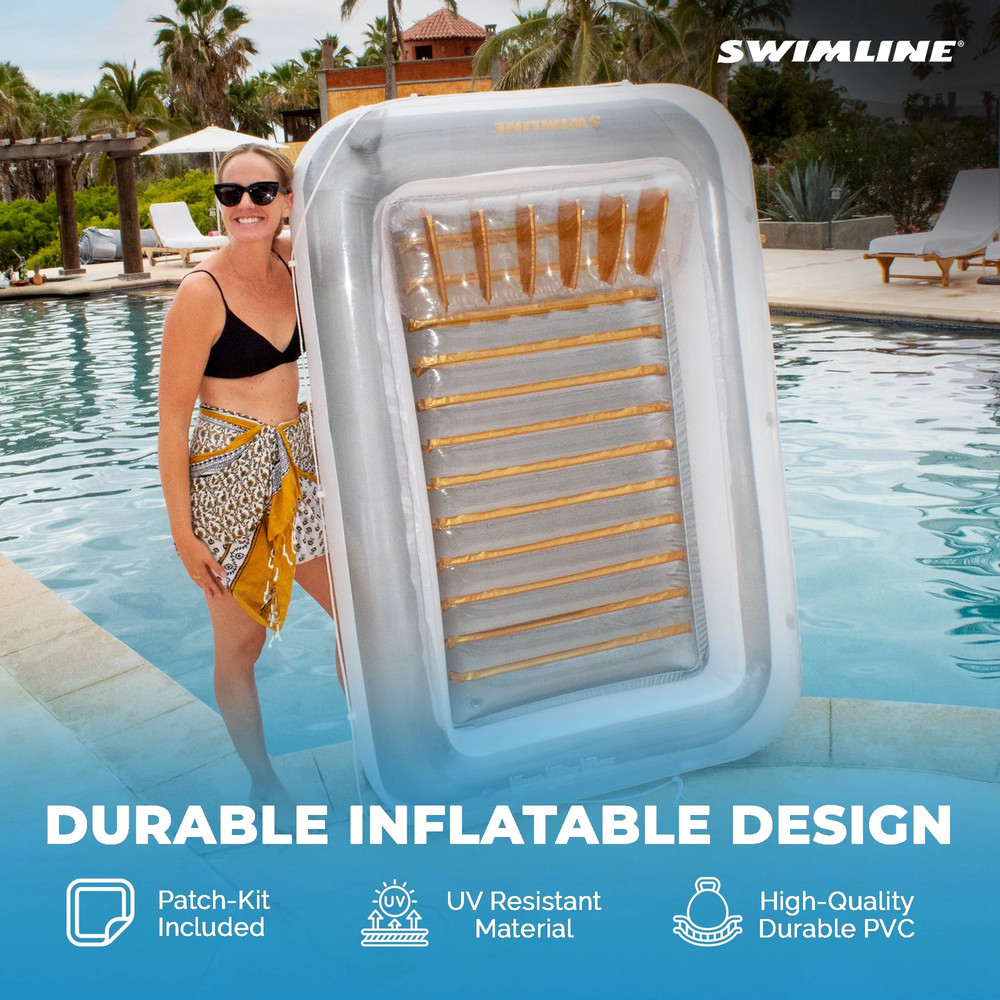Luxe Edition rose gold tanning float raft