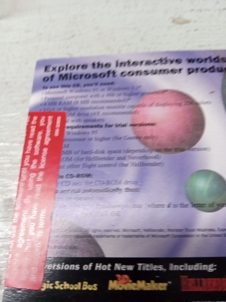 MICROSOFT INTERACTIVE CD SAMPLER 1996 WINDOWS 95 x8 MULTIMEDIA DEMOS & VIDEOS
