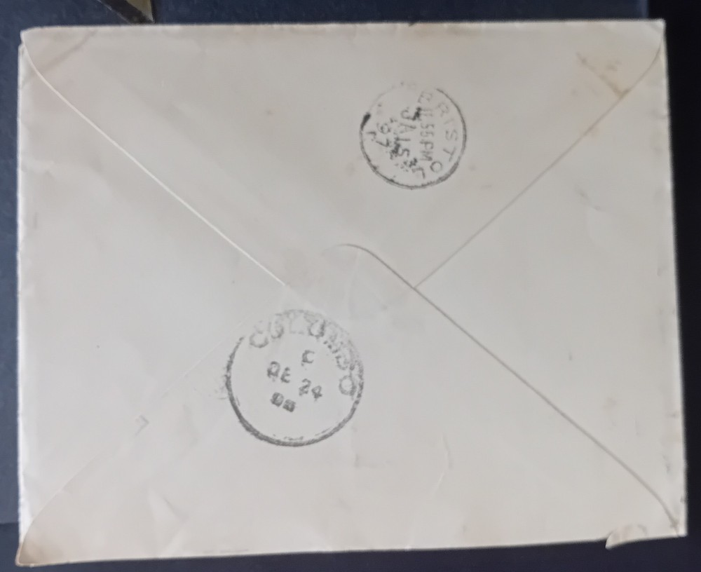 Ceylon Post card 1895 #C62
