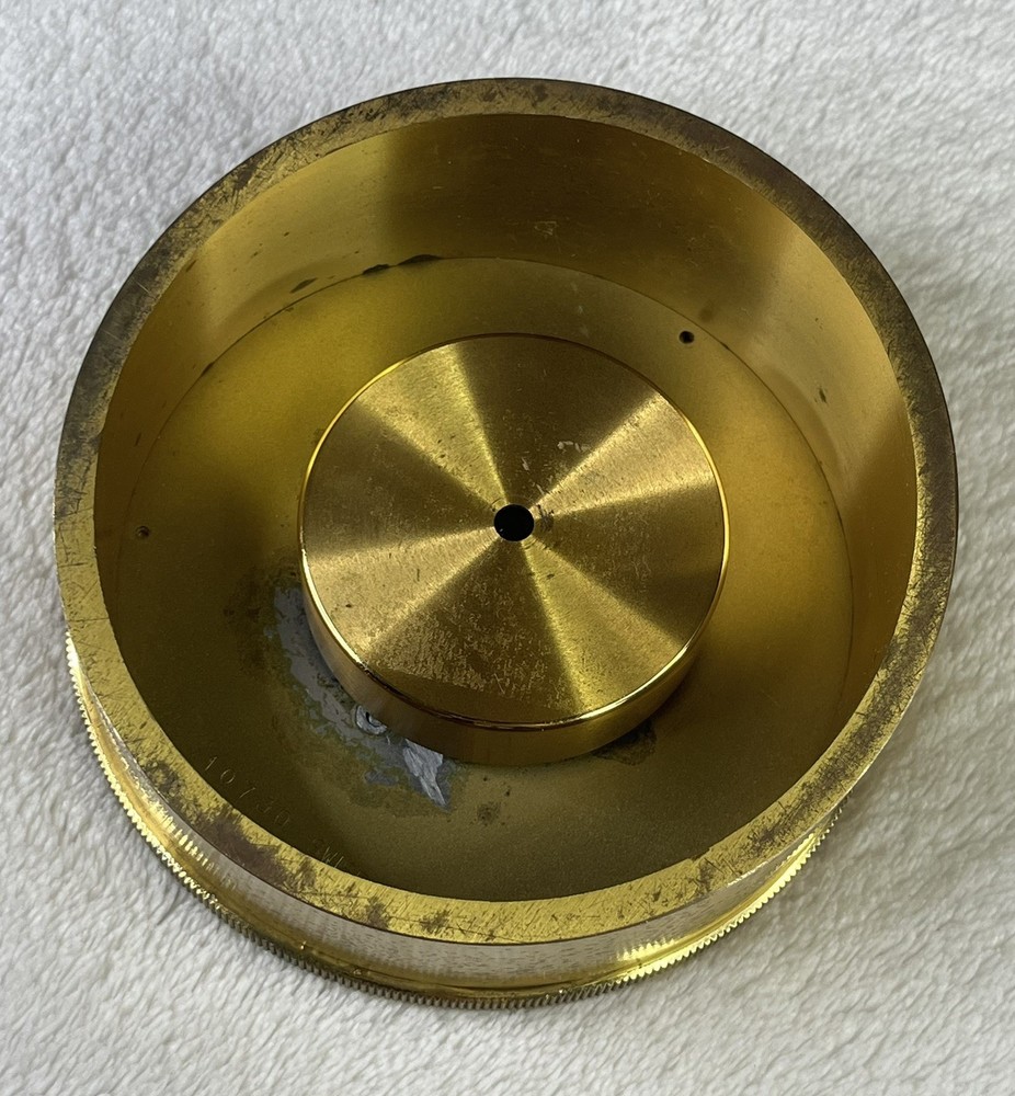 VINTAGE SOLID BRASS TIFFANY & CO. WORLD DESK CLOCK display piece *Untested*