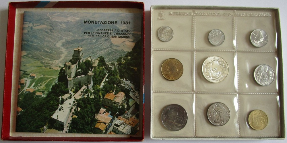 San Marino Coin Set 1981