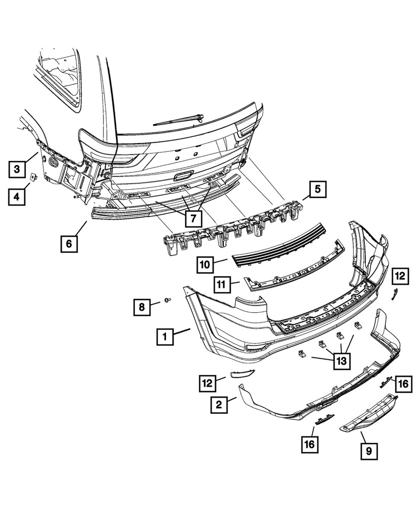 Genuine Mopar Hitch Bezel 68158190AA