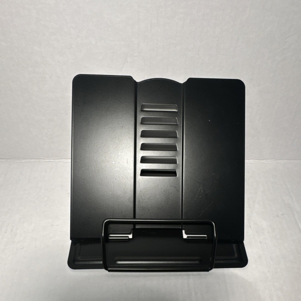 Black Metal Adjustable Foldable Hands Free Rectangle Book Stand