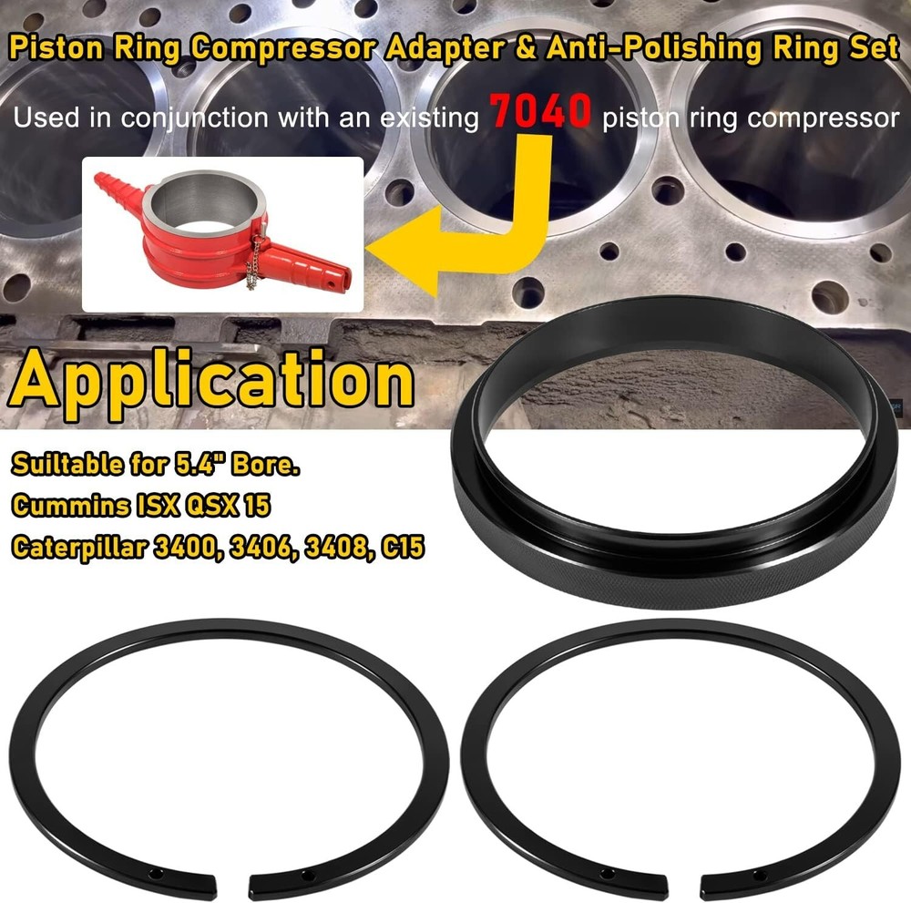for Cummins ISX Piston Ring Compressor Adapter and Anti-Polishing Ring 5299339