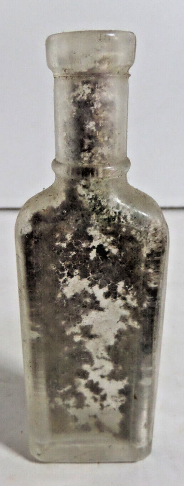 old medicine unmarked bottle antique EMPTY