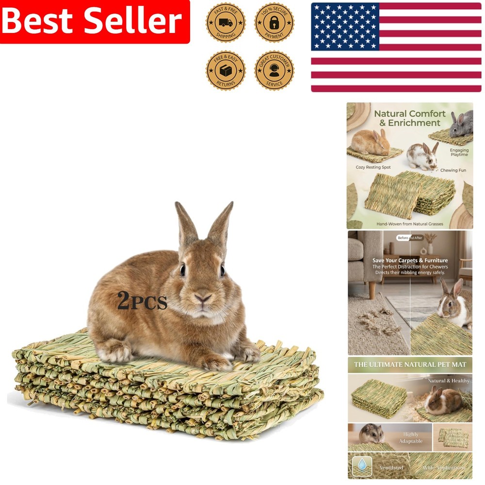 Cooling Woven Grass Mats - Comfortable Bedding for Rabbits & Chinchillas