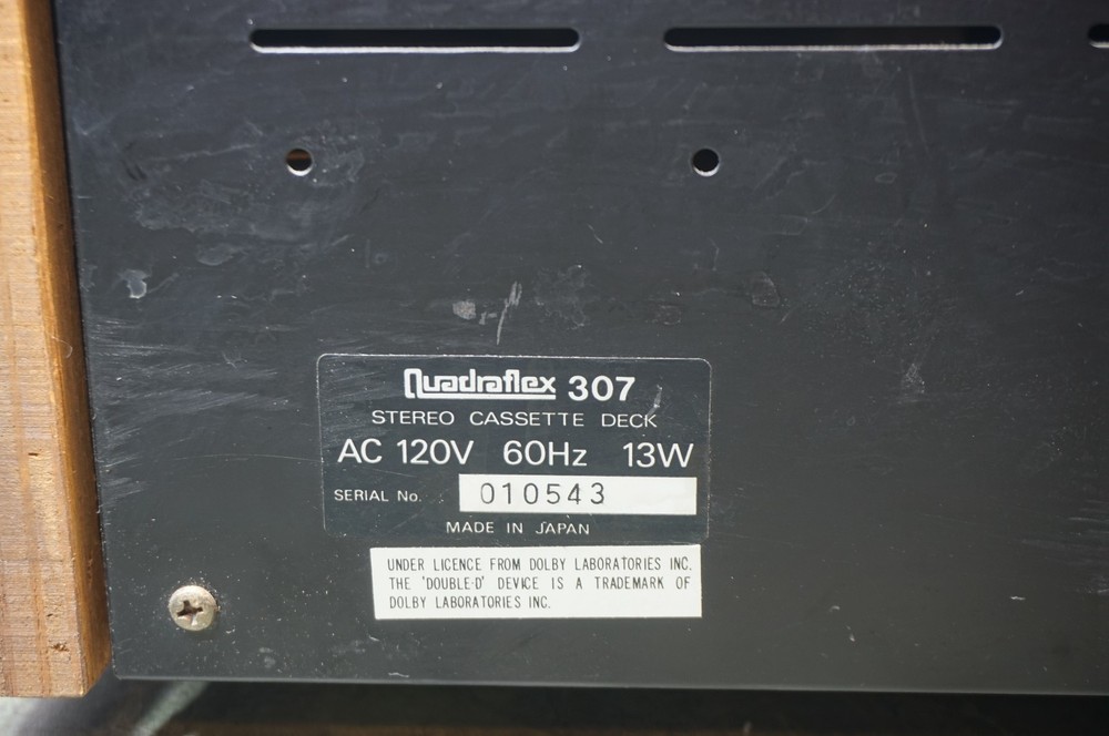 Quadraflex 307 Stereo Cassette Deck