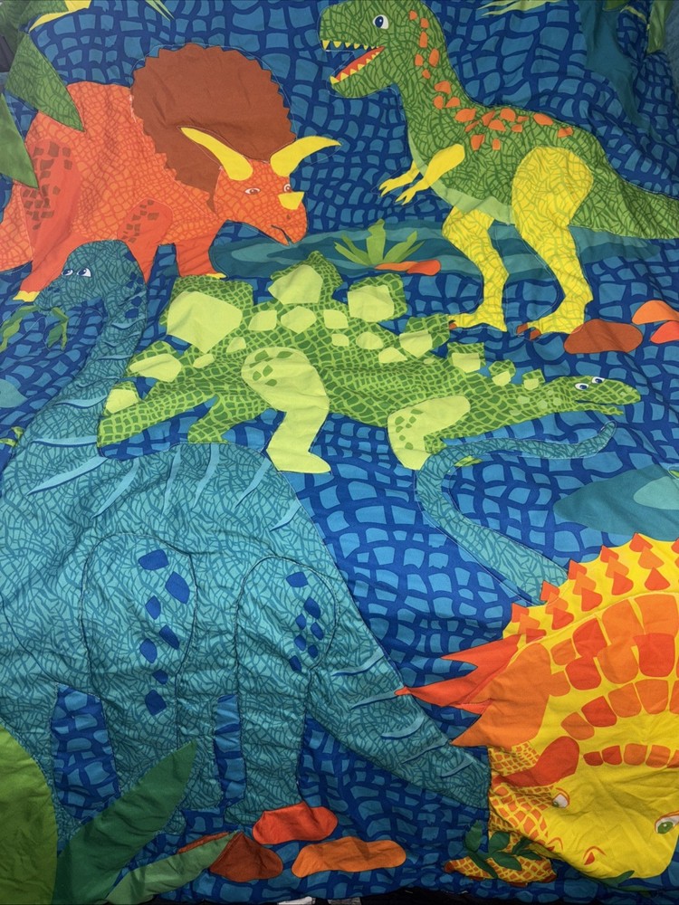 3 Piece Dinosaur Toddler Bedding Set - Reversible Microfiber Comforter Sheets