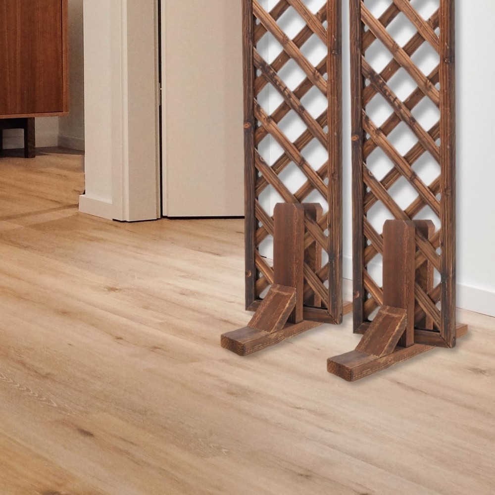 Solid Wood Screen Base for Room Divider Panel Wooden Partition Stand Support ...